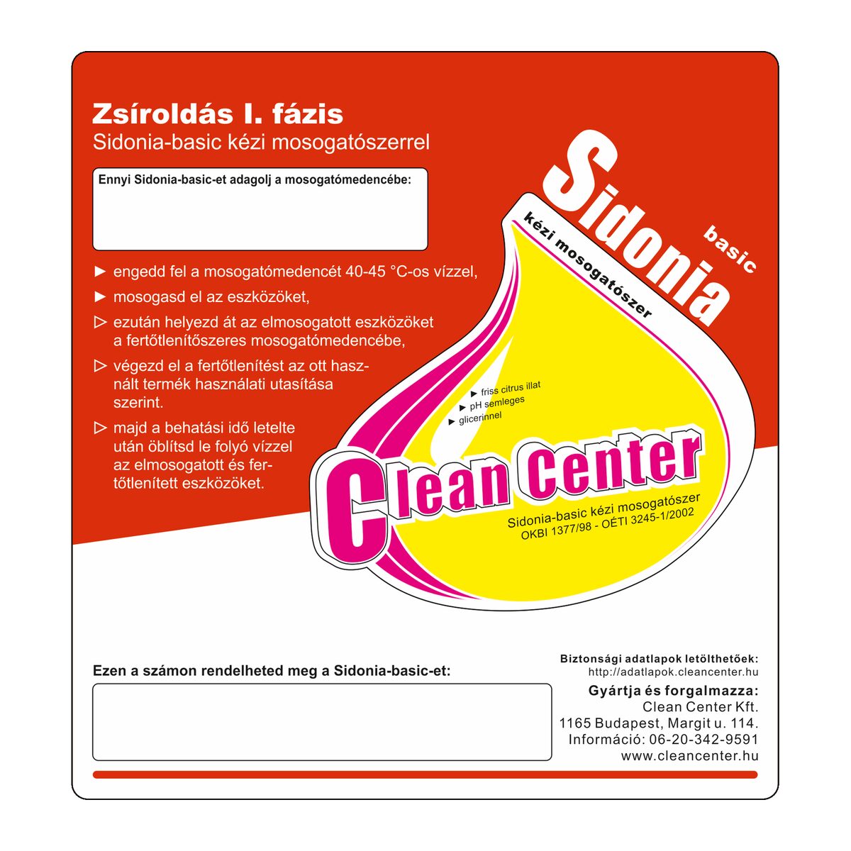 Sidonia-basic I. fázis kísérőmatrica