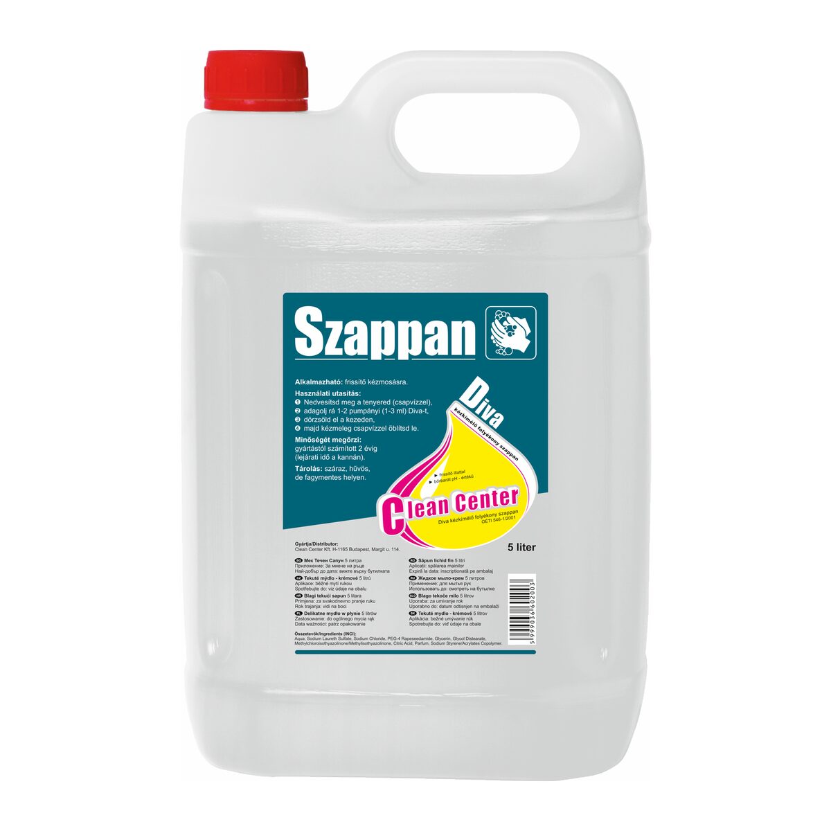 Diva kézkímélő folyékony szappan 5 liter