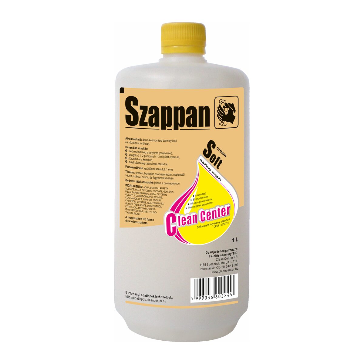 Soft-cream folyékony szappan 1 liter