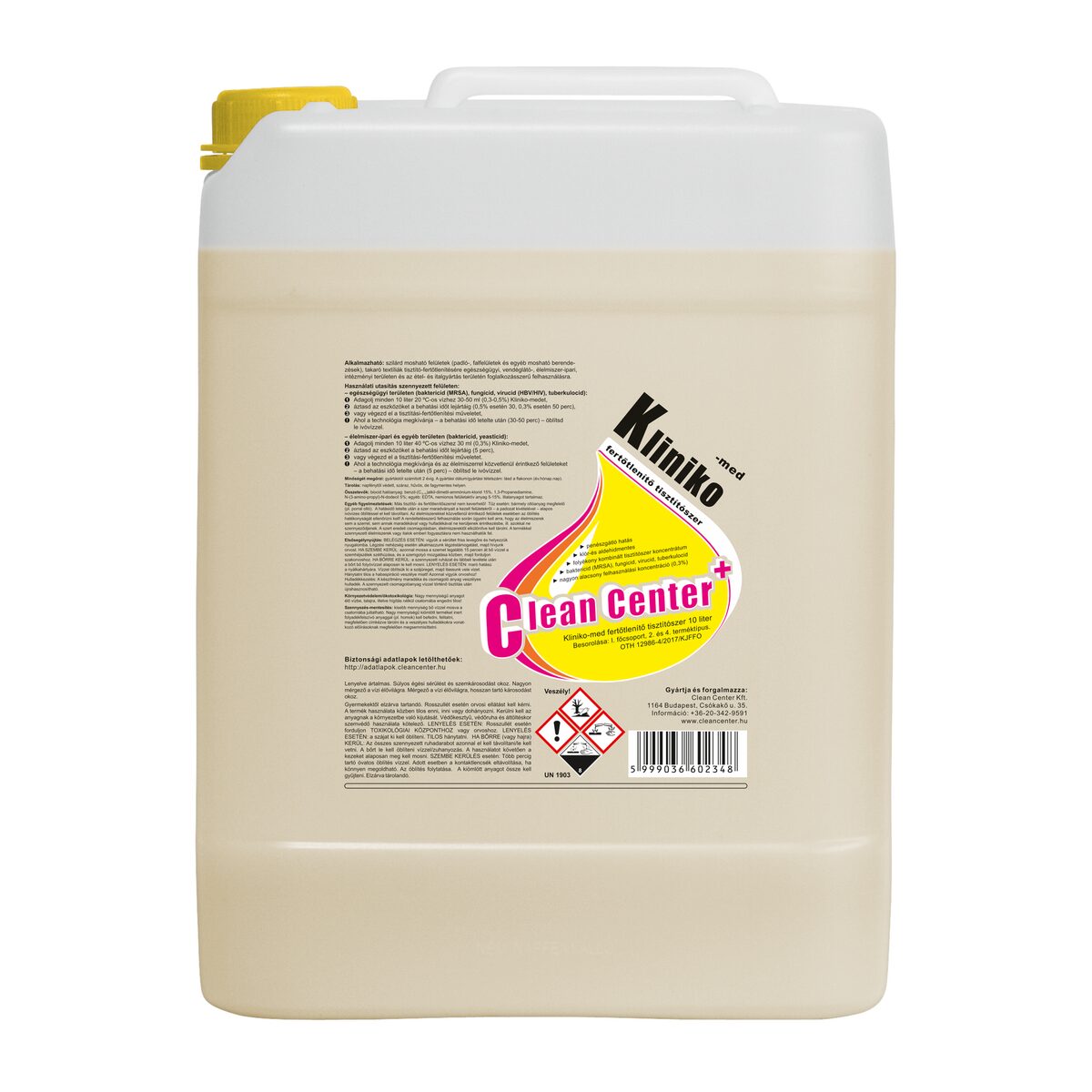 Kliniko-Med fertőtlenítő tisztítószer 10 liter