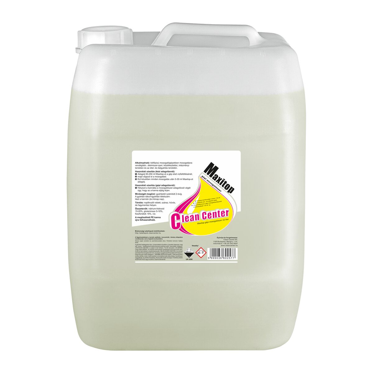 Maxitop gépi mosogatószer 22 liter (27kg)