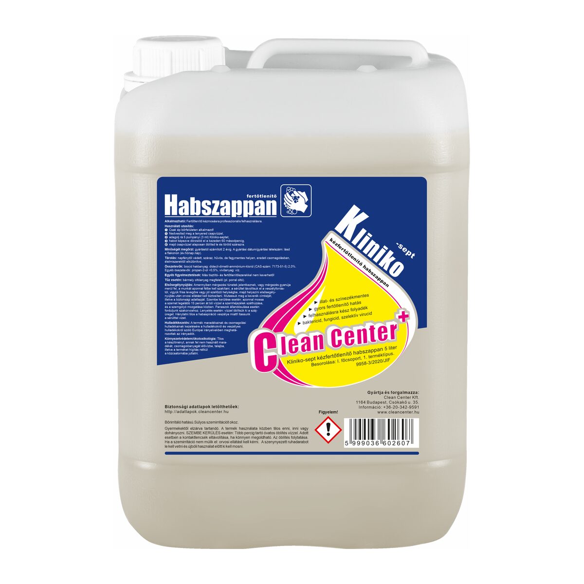 Kliniko-sept kézfertőtlenítő HABszappan 5 liter