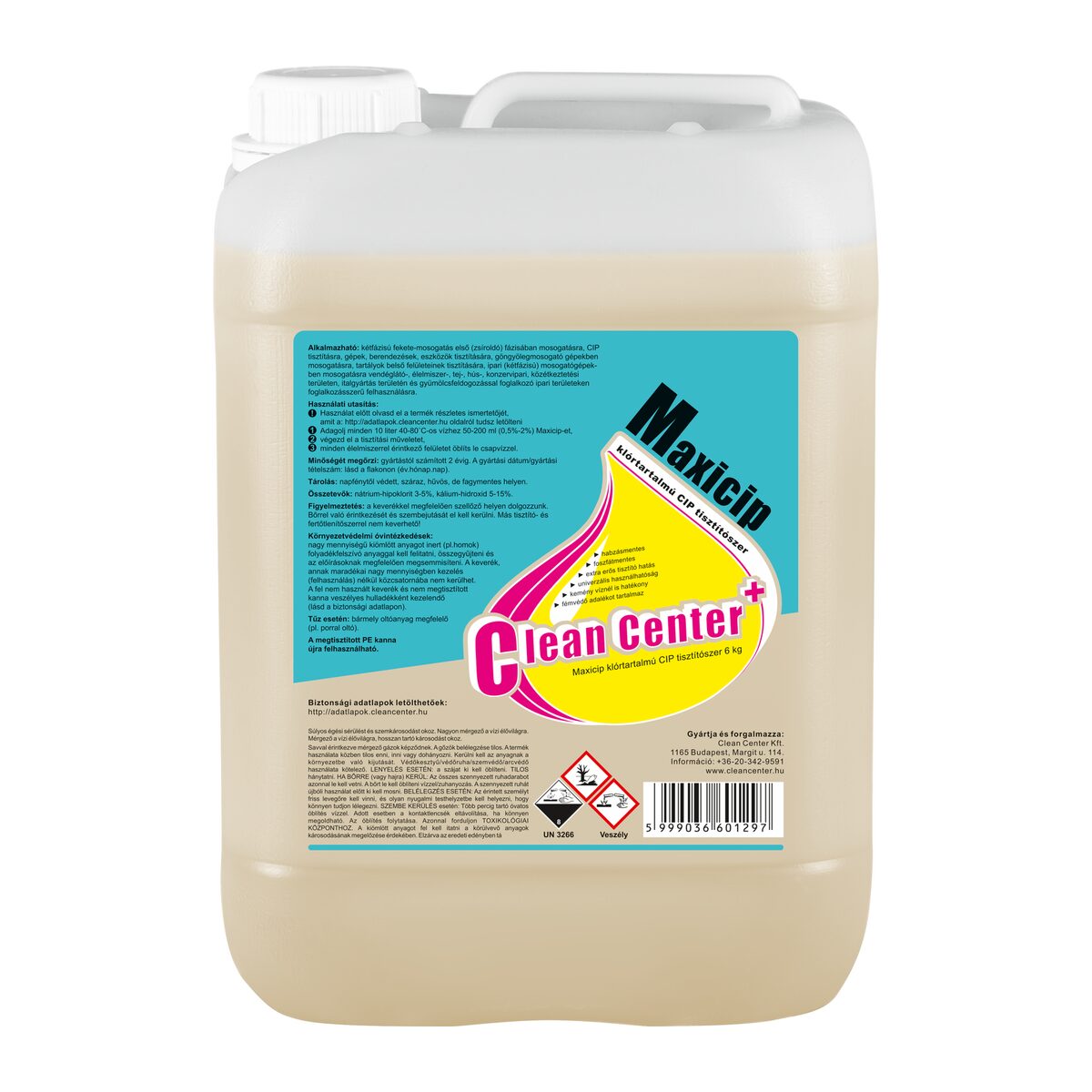 Maxicip klórtartalmú CIP tisztítószer 6 kg